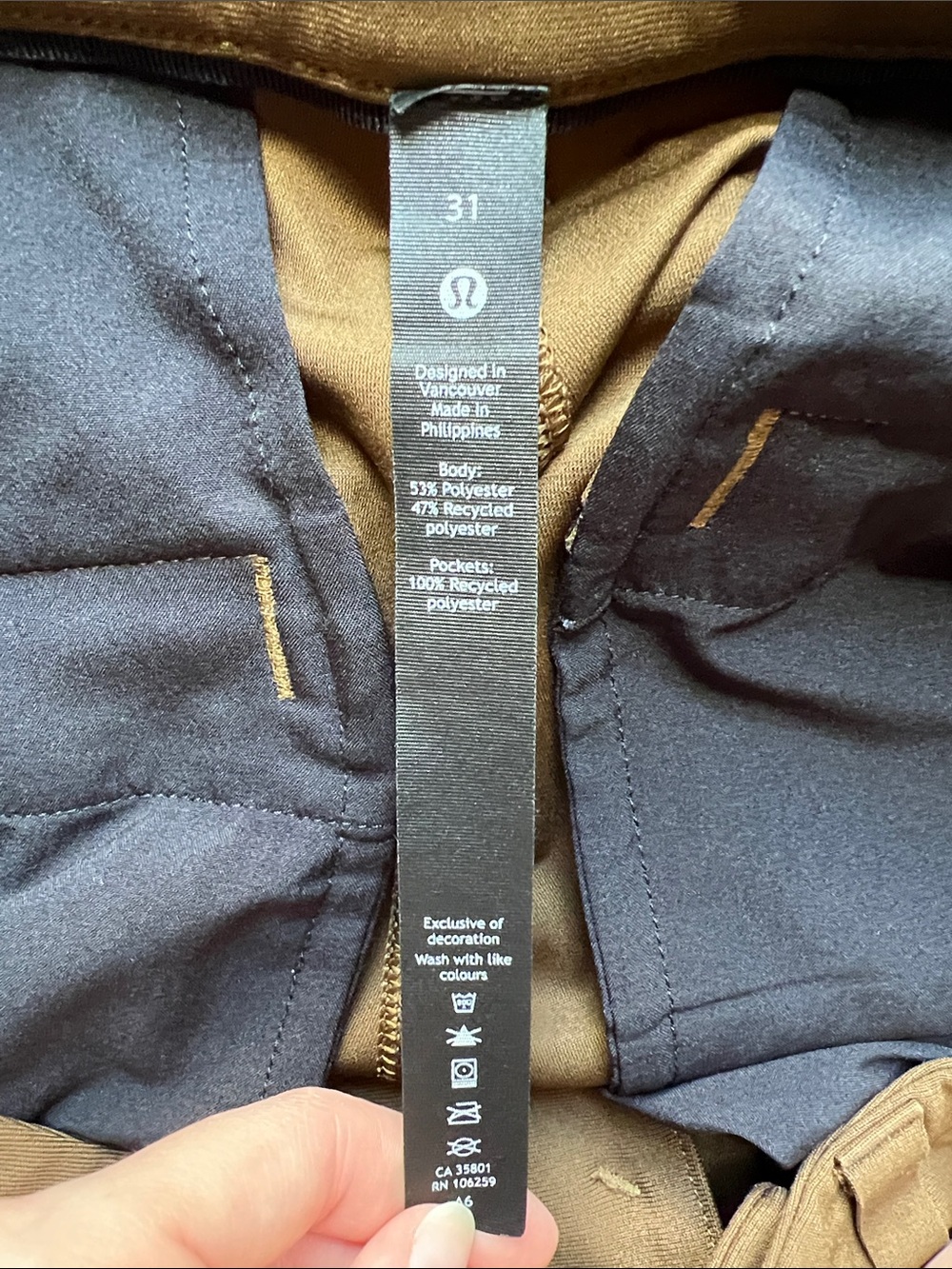 lululemon athletica Men's Chino Pants in Olive Brown - Picture 3 of 8
